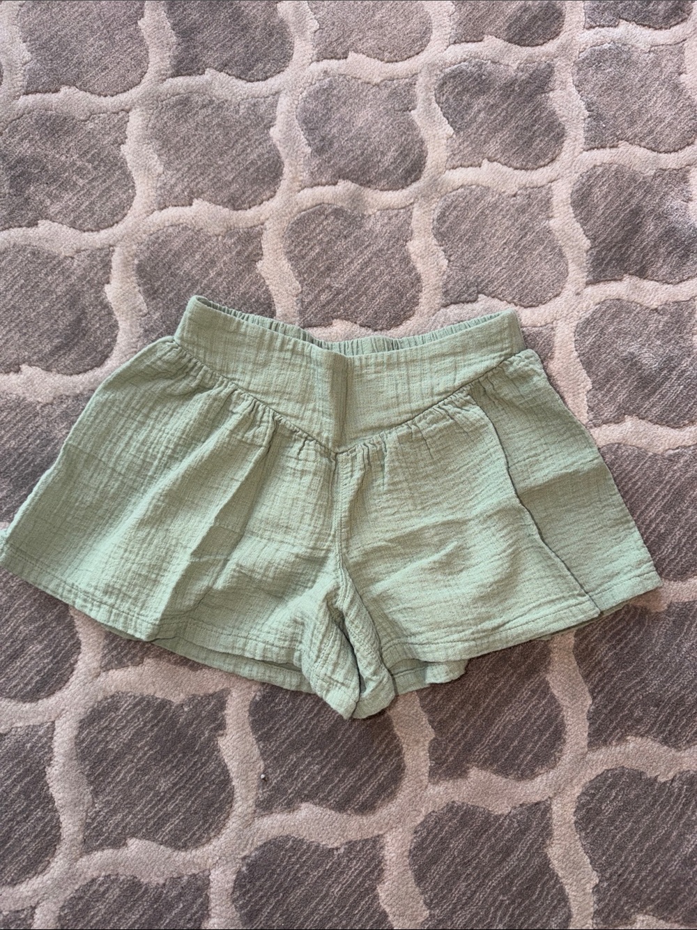 Cat & Jack Mint Green High-Waist Textured Shorts